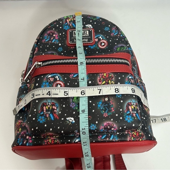 Loungefly Marvel Avengers Floral Tattoo Mini Backpack - Picture 13 of 13